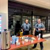 Residential service officers host a hot cocoa event during finals in fall semester 2023