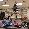 testing Nike 4% shoe on treadmill