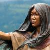 A photo of a statue of Sacagawea