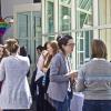 Attendees mingle at the SciComm conference