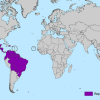 Map highlighting Zika virus-affected areas in Mexico, the Caribbean and Central and South America 