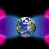 Illustration of Van Allen barrier shrouding Earth