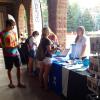 Students visit the Semester at Sea table at the Study Abroad Fair
