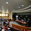 Panel discussion in Wittemyer Courtroom