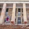 Snow at Norlin Library