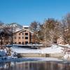 CU Boulder campus with snow.