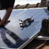 solar panels on a roof