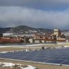 Solar energy panels on CU campus