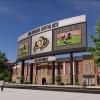 A rendering of the south scoreboard at Folsom Field.