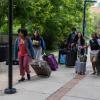 young string musicians arrive on the CU Boulder campus
