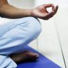 a person meditating