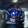 Close up photo of a component of an atomic clock in the lab