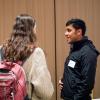 Students chat during kickoff event at Campus Startup Hub