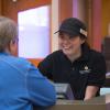 Campus Dining Services student-employee on the job