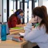 students studying indoors