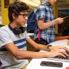 students studying