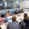Students work together in a Norlin Library study room