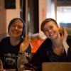 Students take a break from hacking to pose for a photo at T9Hacks event