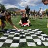 Students play life-size game of checkers at Taste of CU event