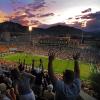 CU fans cheer on the Buffs during sunset football game