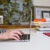 person working on laptop
