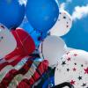 Red, white and blue balloons for Fourth of July