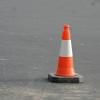 Orange traffic cone