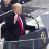 Donald Trump speaking at his 2017 inauguration. 