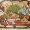 Painting by Frohawk Two Feathers illustrates modern culture in a historical portrait style