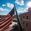 American flag flying at UMC