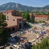 Organizations with tents at the UMC fountain area