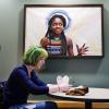 student studying in the UMC