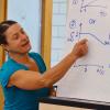 Professor Valerie Otero teaches physics class