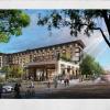 Artist rendering of new on-campus conference center hotel