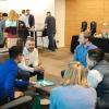 Employers talking with students