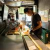 student employee working in WeatherTech Cafe