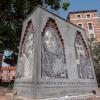 Los Seis de Boulder sculpture on campus