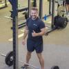 Man lifting weights.