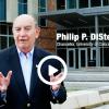 Chancellor Philip DiStefano with a play button overlay