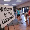 New employees tour campus during New Employee Welcome Experience full-day orientation