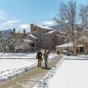Students walking on campus
