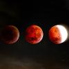 artist's rendering of a blood moon eclipse