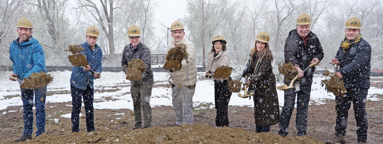 groundbreaking of the solar array on East Campus