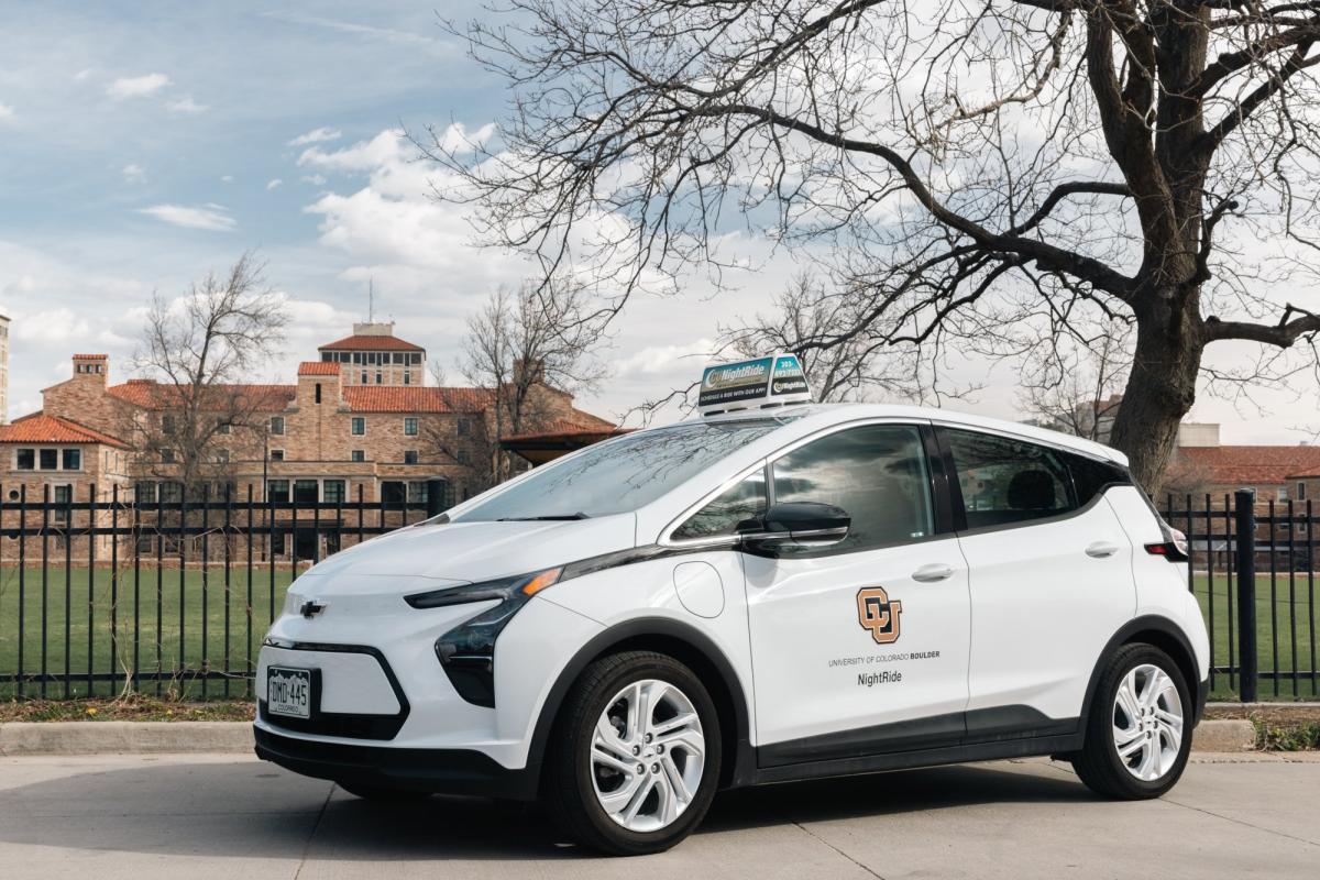 a white Chevy Bolt