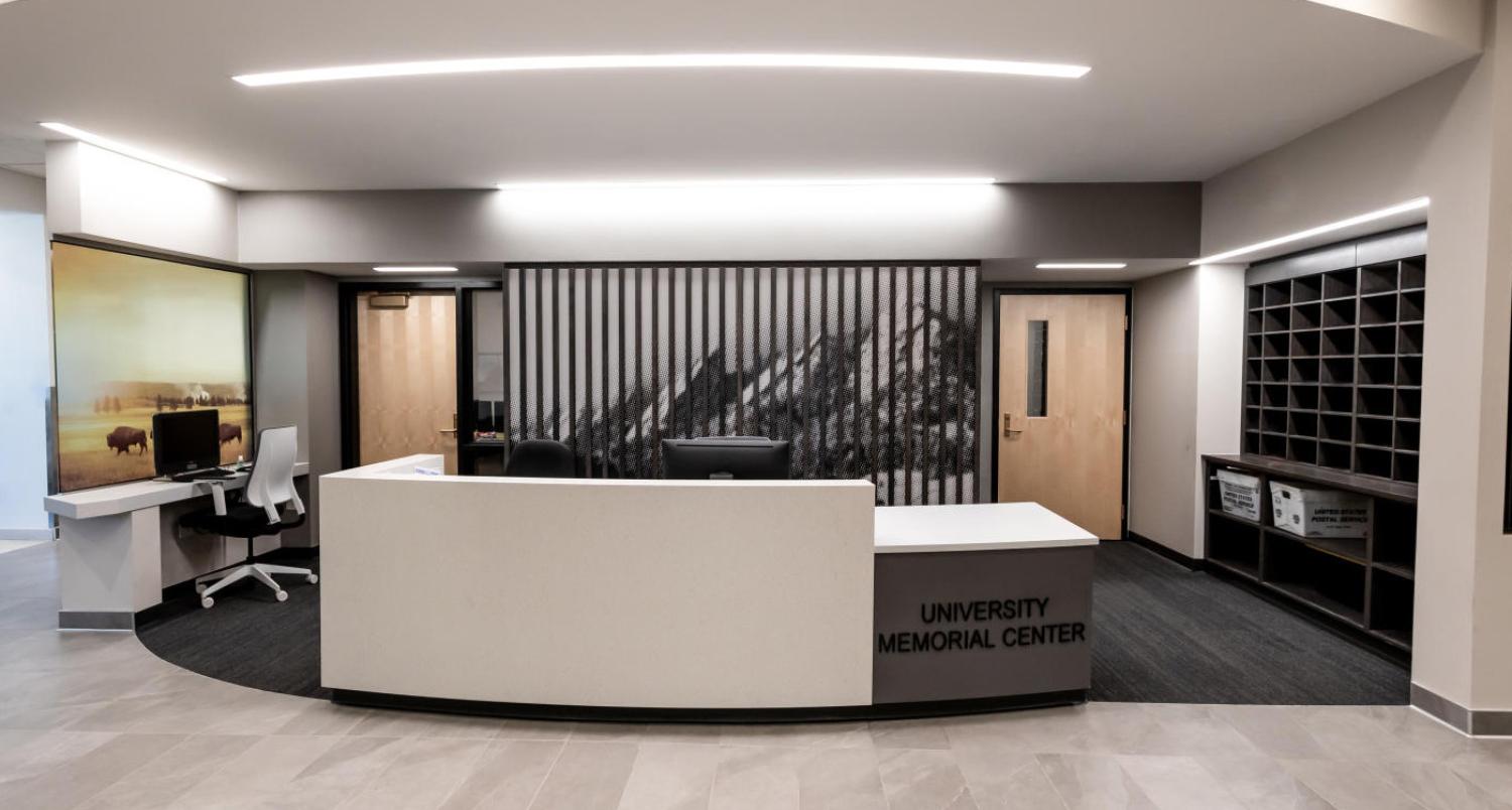 a photo of the UMC reception/ information desk
