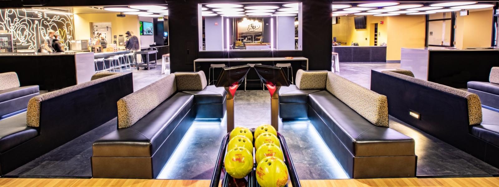 Bowling seating at The Connection