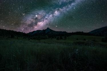 A photo of the night sky over Chautauqua park