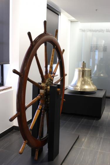 USS Colorado wheel and bell