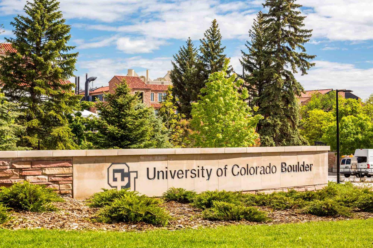 CU Boulder sign