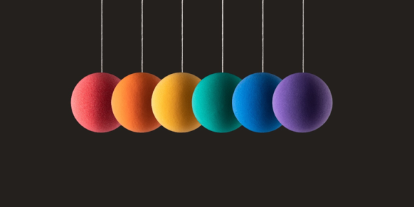 Multicolor balls in a row